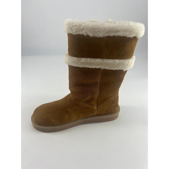 Koolaburra Ugg Winter Boots Womens Size 8 Brown Tan Suede Chestnut Tall New - Picture 5 of 11